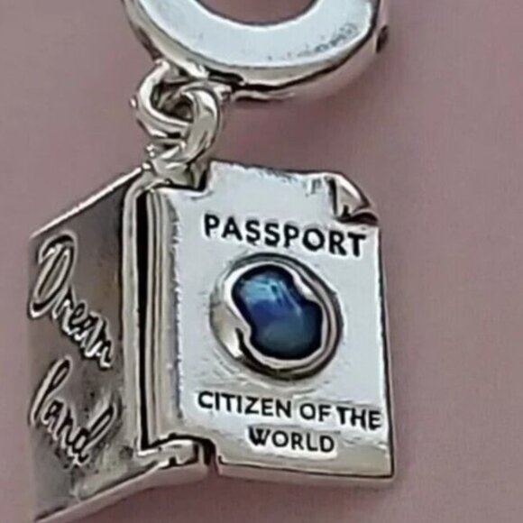 AUTHENTIC PANDORA STERLING SILVER Openable Passport Dangle Charm 792680C01 - Picture 1 of 9